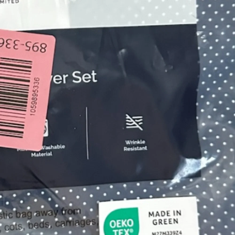 CGK UNLIMITED Navy Blue Polka-Dot ‘Ultra Soft’ Duvet Bedding Set-FULL SIZE